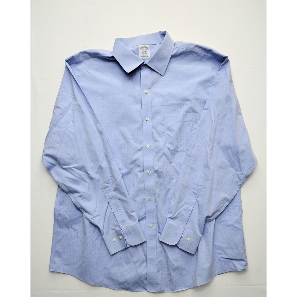 Brooks Brothers 1818 Regent Fit Light Blue Non Iron Shirt‎ Mens 17 1/2-4/5